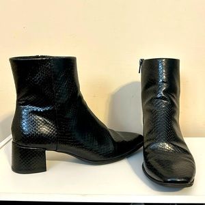 Black textured boots